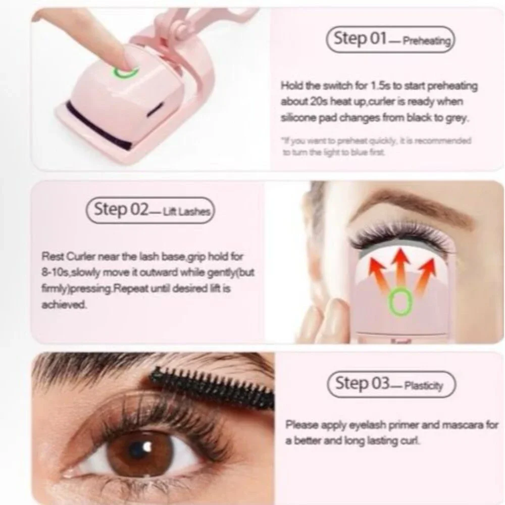 NATUHANA Electric Eyelash CurlerRapid Heated Smart Lash Curler